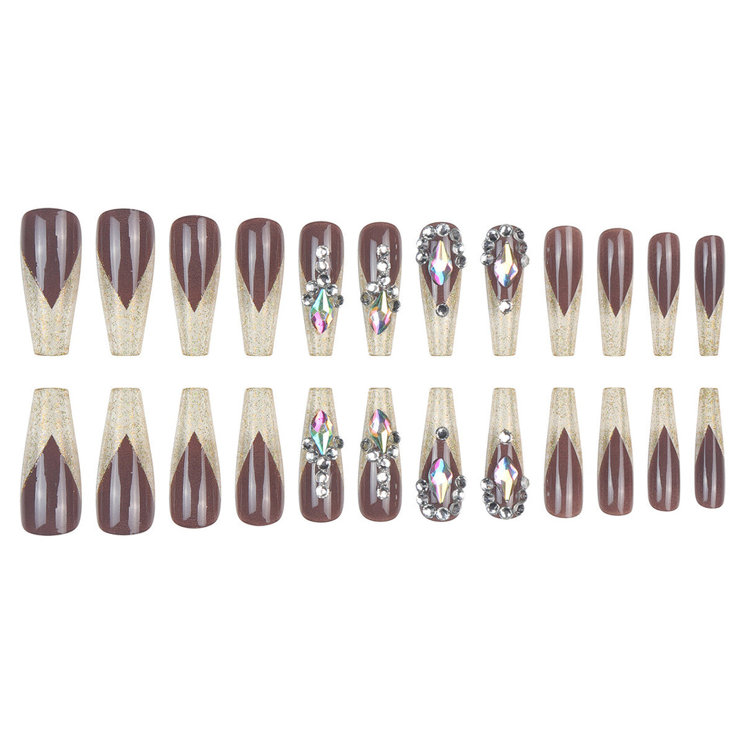 Stylish Decorative Long Press-On Nails Stornfield