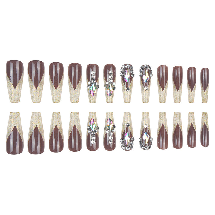 Stylish Decorative Long Press-On Nails Stornfield