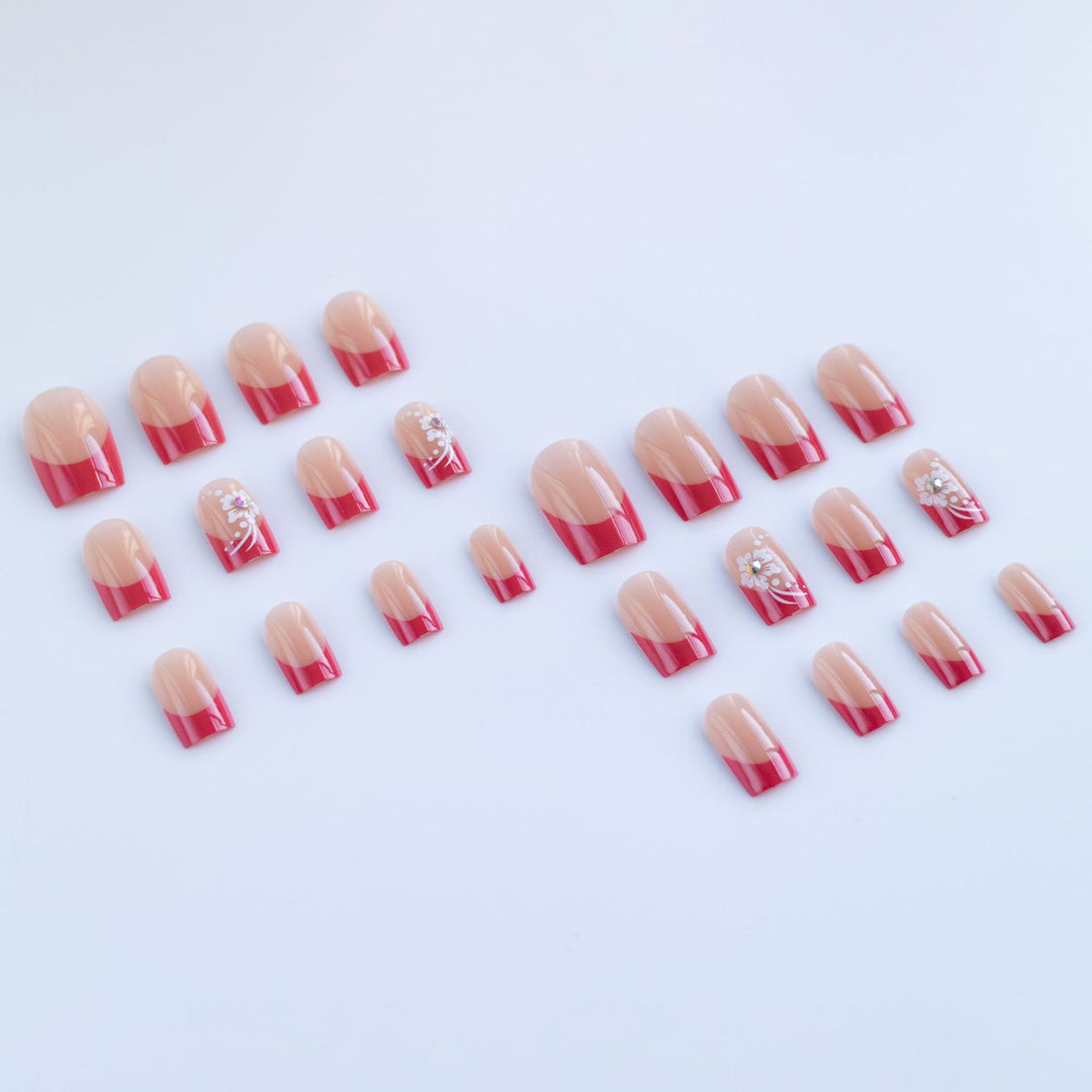 Floral Acrylic Nail Art