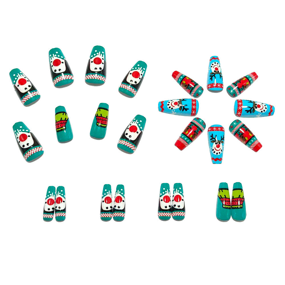 Artificial nails with festive Christmas design Stornfield