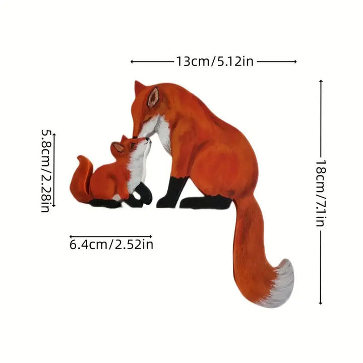 Whimsical Fox Family Wall Art
