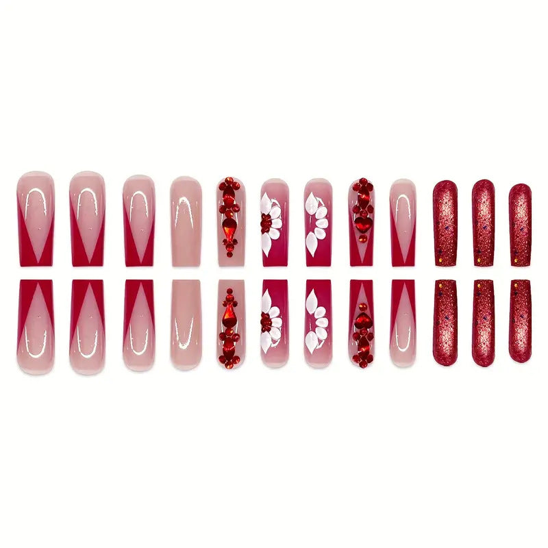 Glamorous 3D Floral Nail Enhancements Stornfield