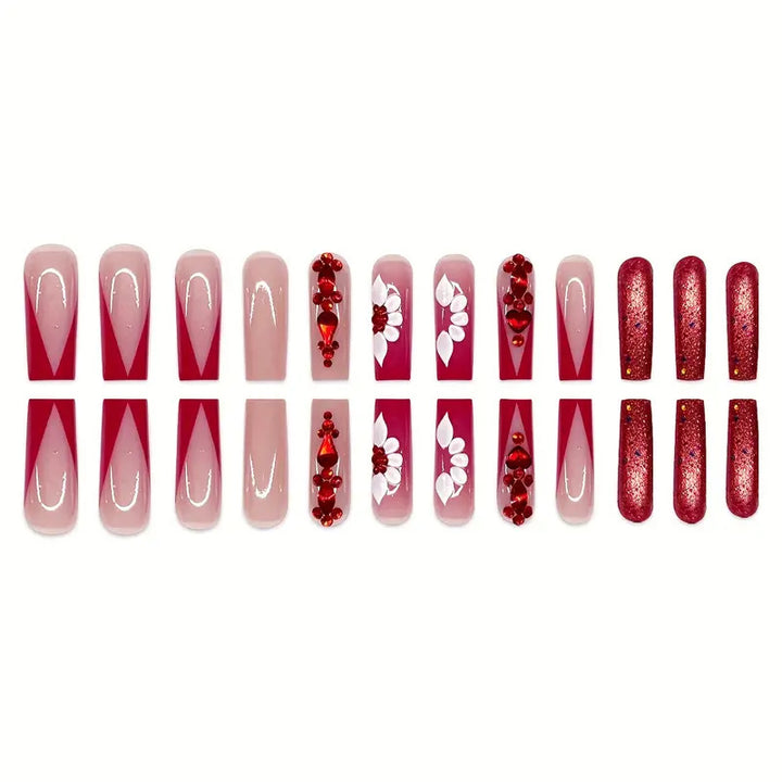 Glamorous 3D Floral Nail Enhancements Stornfield