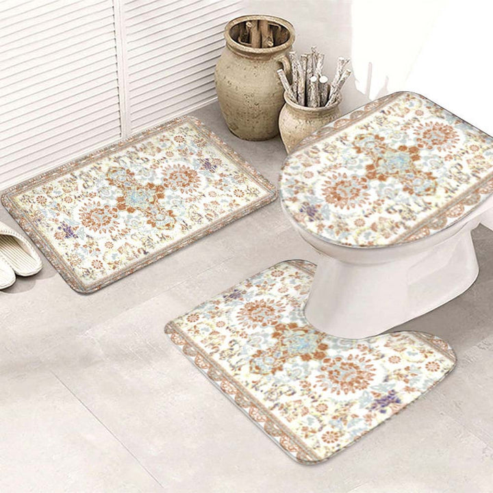 Vintage-Inspired Bath Mat Set