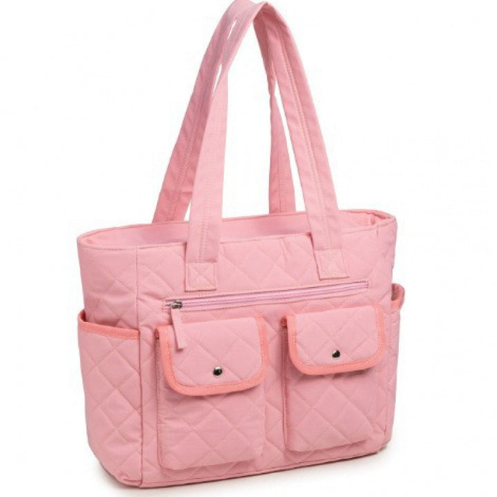 Quilted Tote Bag with Practical Outside Pockets Stornfield