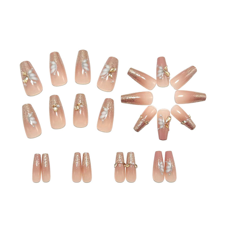 Luxury glitter design artificial nails Stornfield