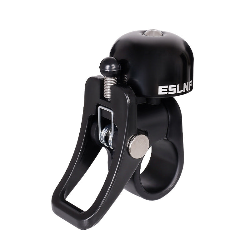 quick-release bicycle bell with ergonomic flip-lever clamp mount Stornfield