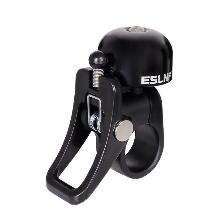 quick-release bicycle bell with ergonomic flip-lever clamp mount Stornfield
