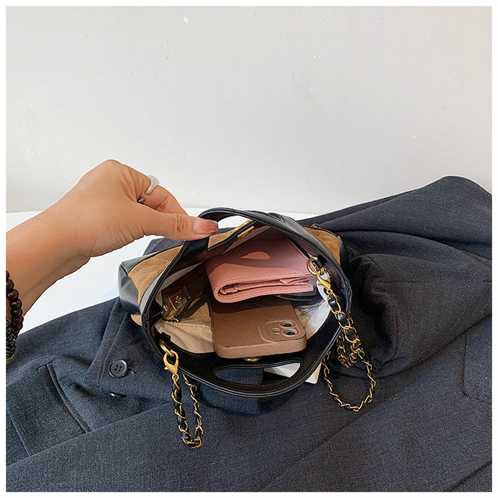 Quilted Multi-Texture Handheld Tote Bag