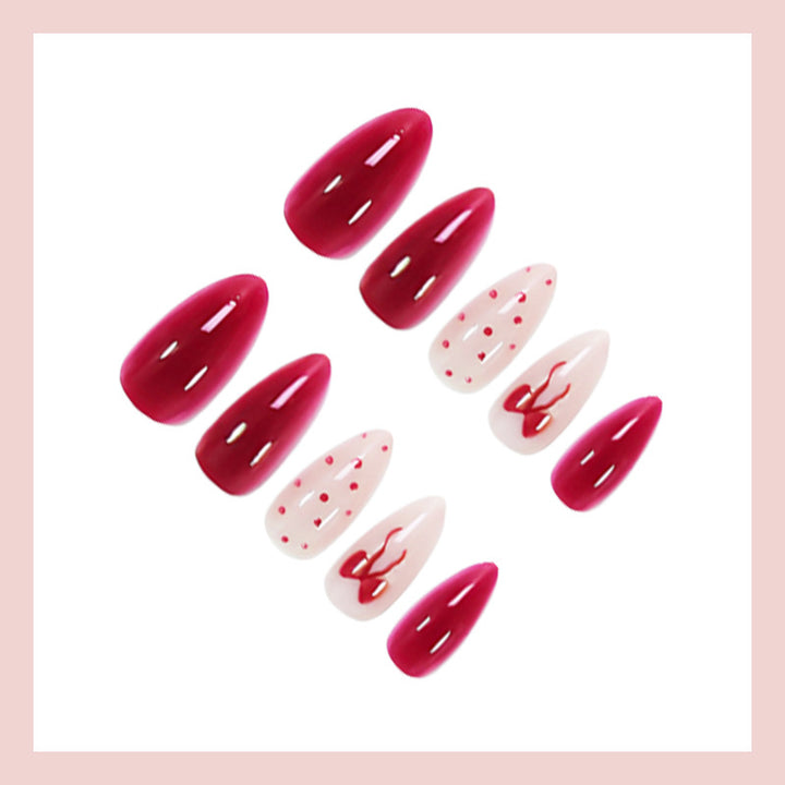 Acrylic nail set with stylish fruit and fluff designs Stornfield
