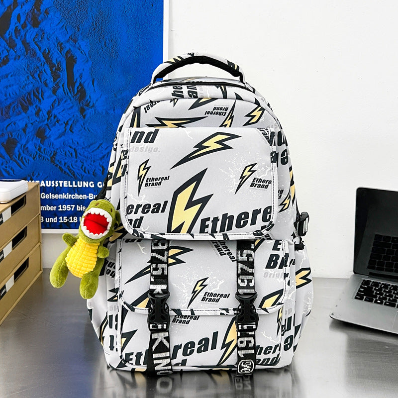 Graphic Print Multi-Pocket Backpack Stornfield