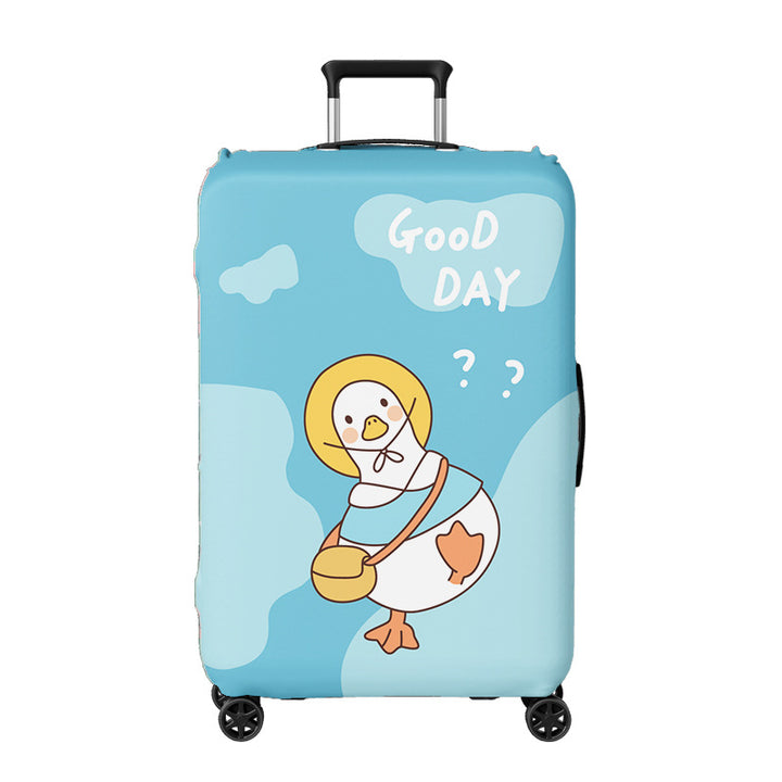 Ladies suitcase cover with creative illustration design Stornfield