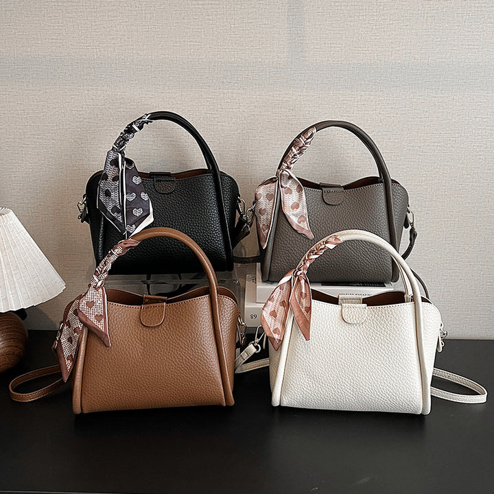 Elegant Textured Handheld Satchel