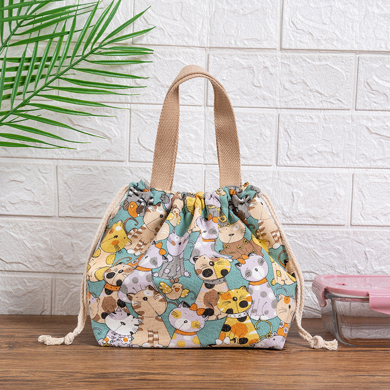 Drawstring Cat-Themed Storage Bag Stornfield
