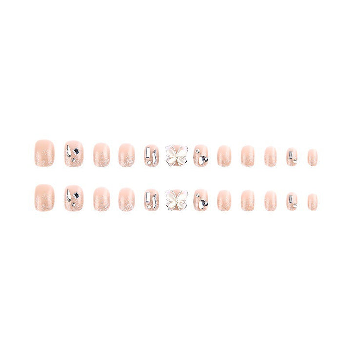 Decorative Press-On Nail Set with Butterfly Accents Stornfield