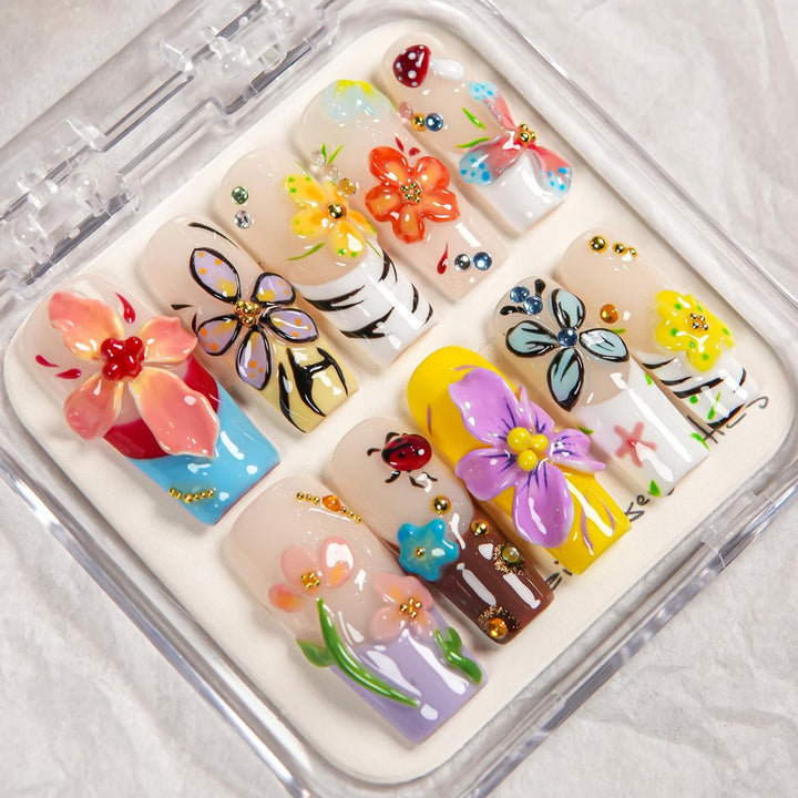 Artistic Floral Design Press-On Nail Kit  1791254903