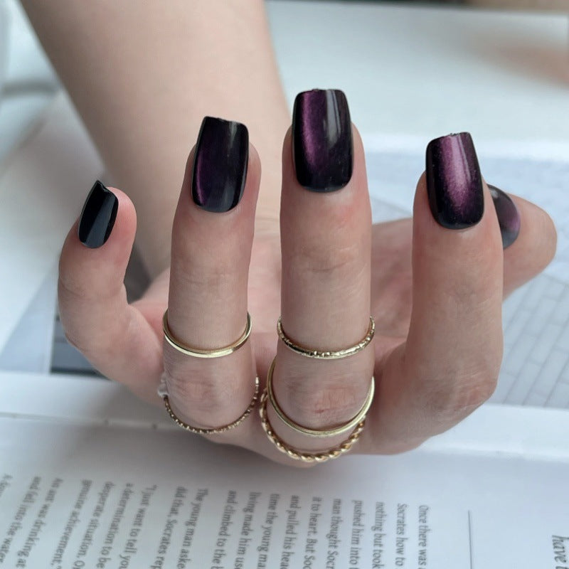 Glossy Square Press-On Nails Stornfield