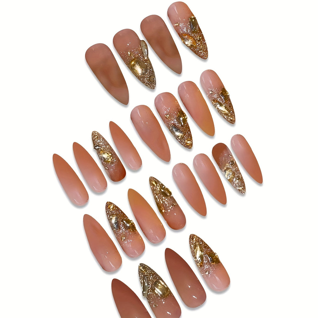 Glamorous Glittery Stiletto Nail Art Stornfield