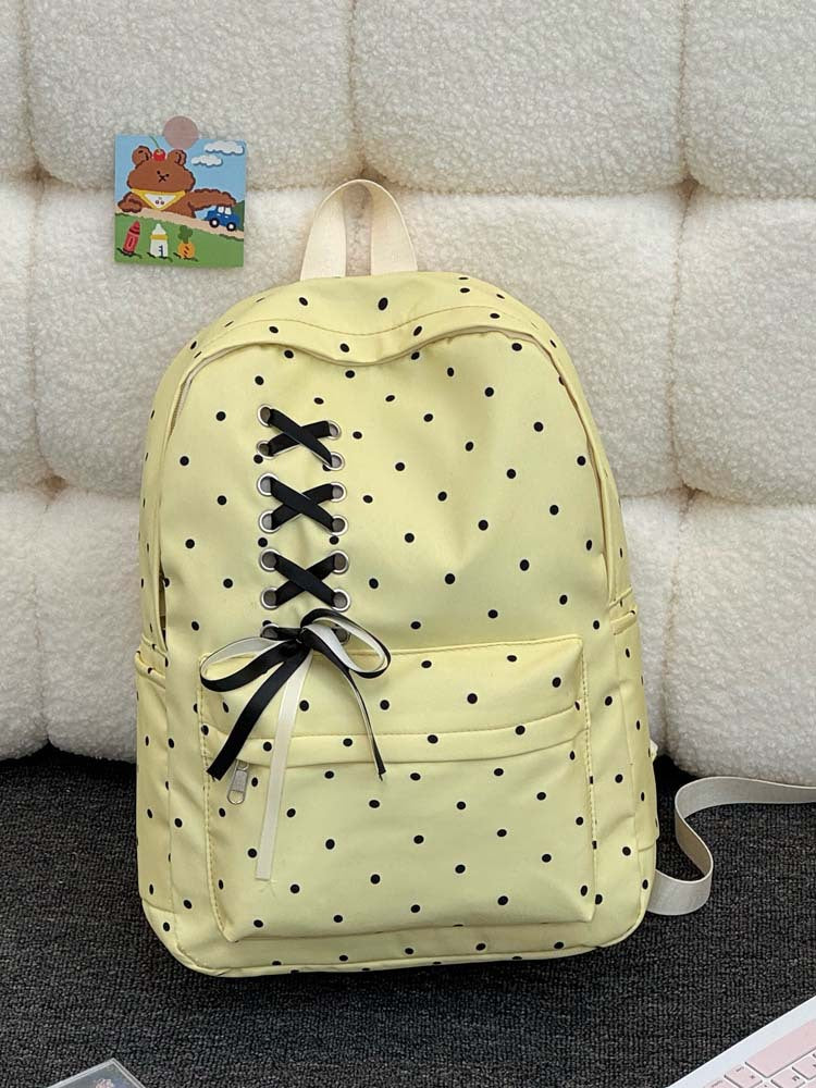 Playful Polka Dot Casual Backpack Stornfield