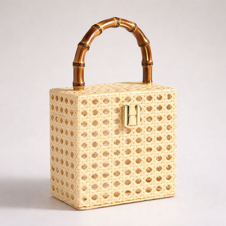 Stylish Handcrafted Bamboo Handle Bag