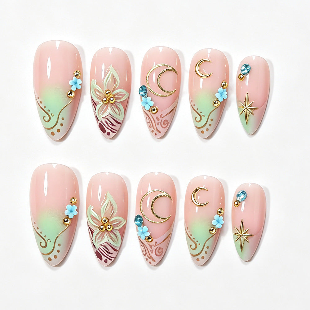 Artistic Stiletto Nail Art Design Stornfield
