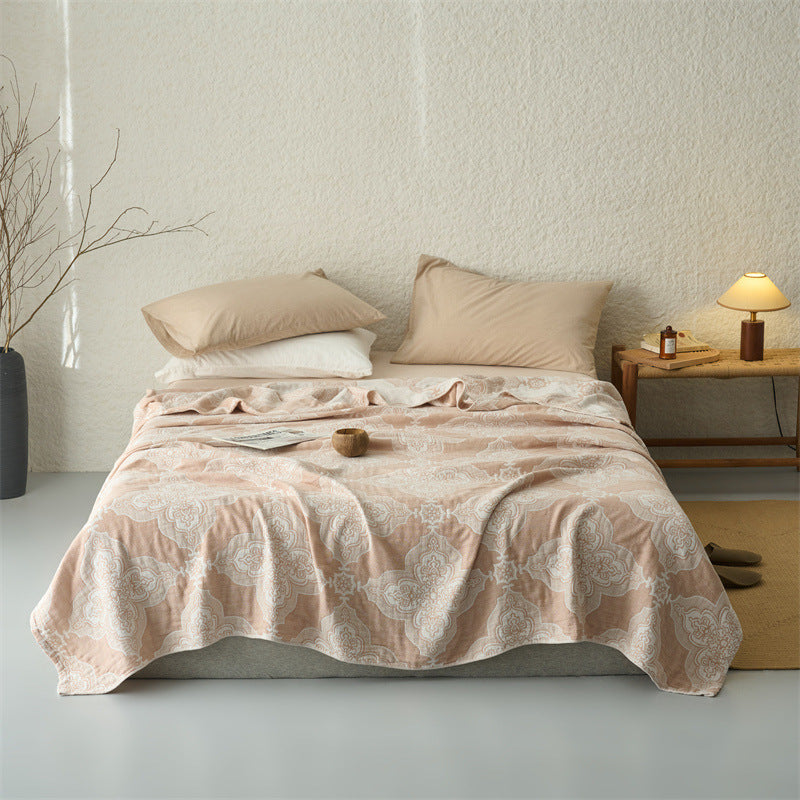 Lightweight Cotton Medallion Quilt Coverlet