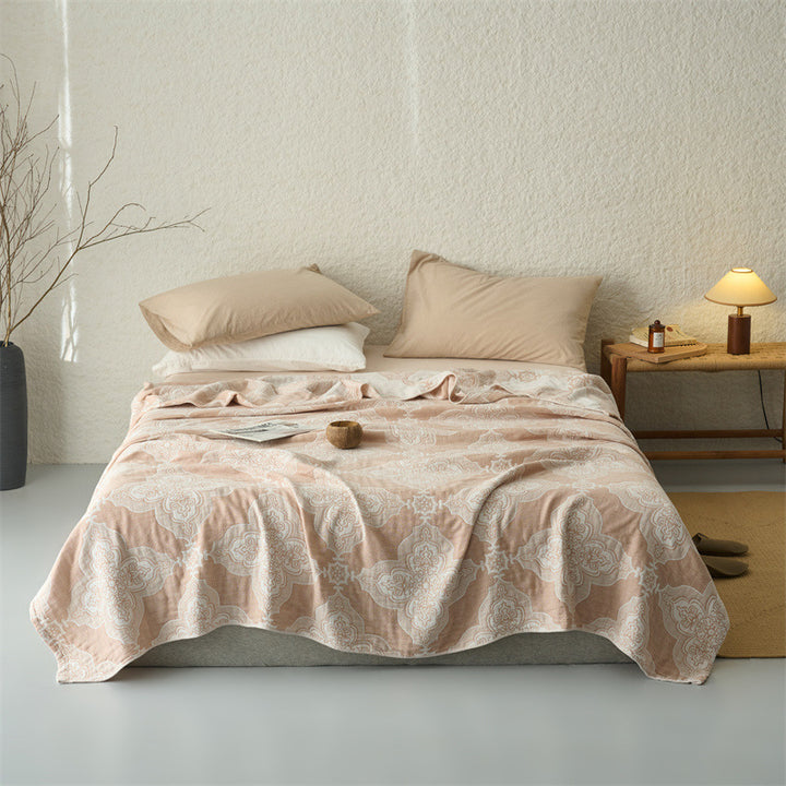 Lightweight Cotton Medallion Quilt Coverlet