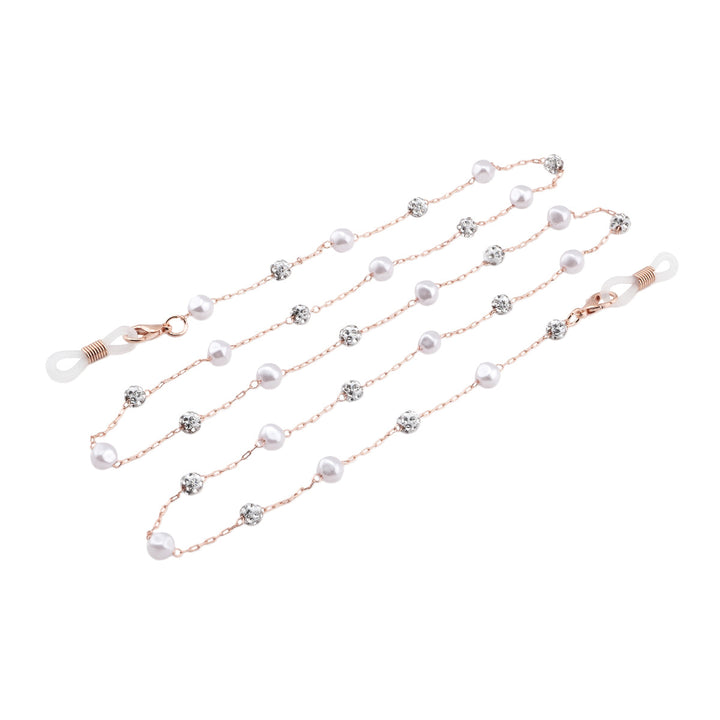Elegant Crystal and Pearl Eyewear Chain Stornfield