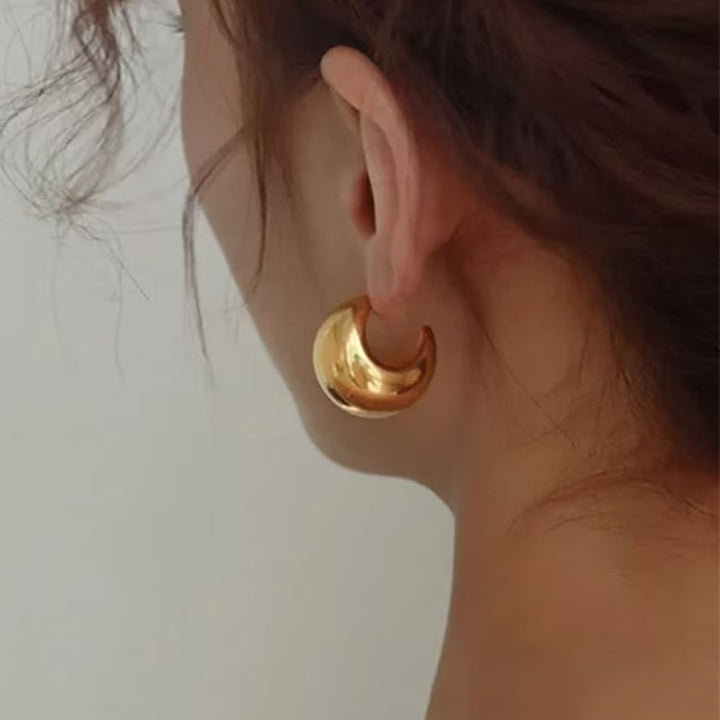 Shiny stainless steel stud earrings Stornfield