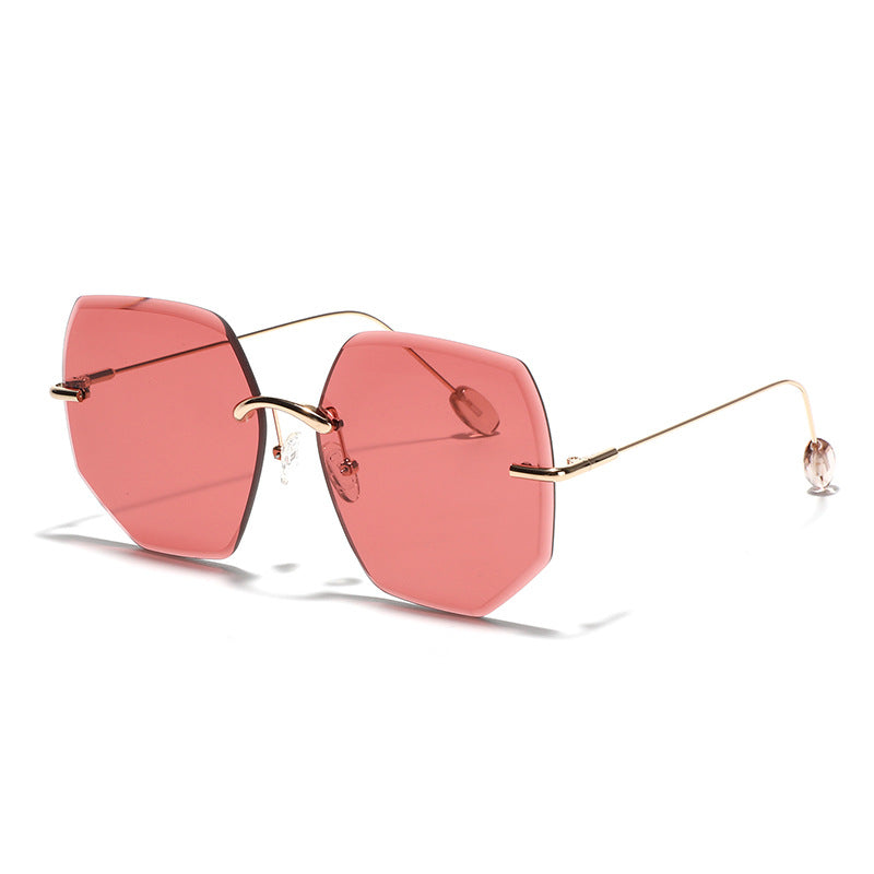 Women’s geometric sunglasses with high-quality gold frame Stornfield