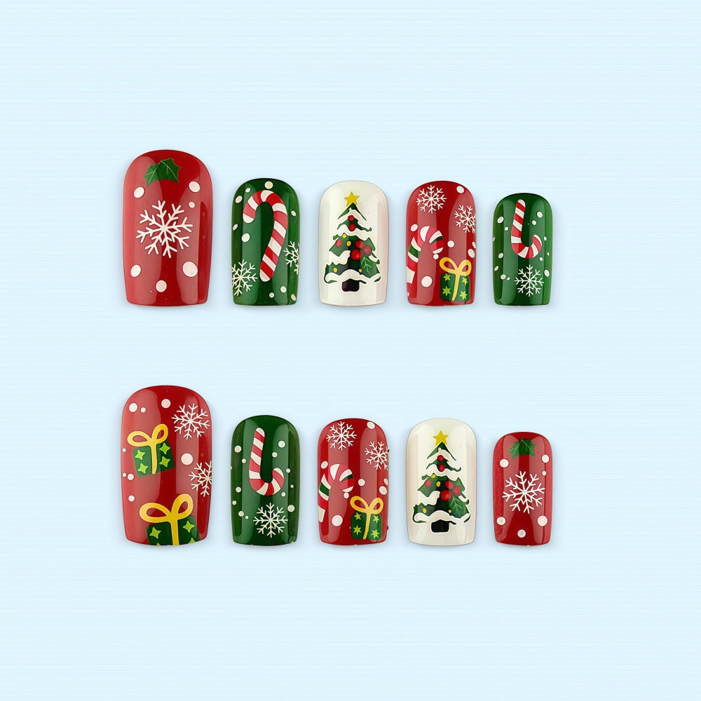 Christmas art nails in festive design Stornfield
