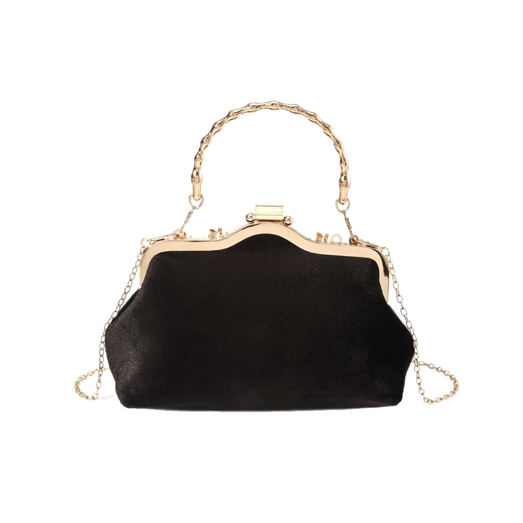 Vintage-Inspired Floral Embellished Evening Handbag