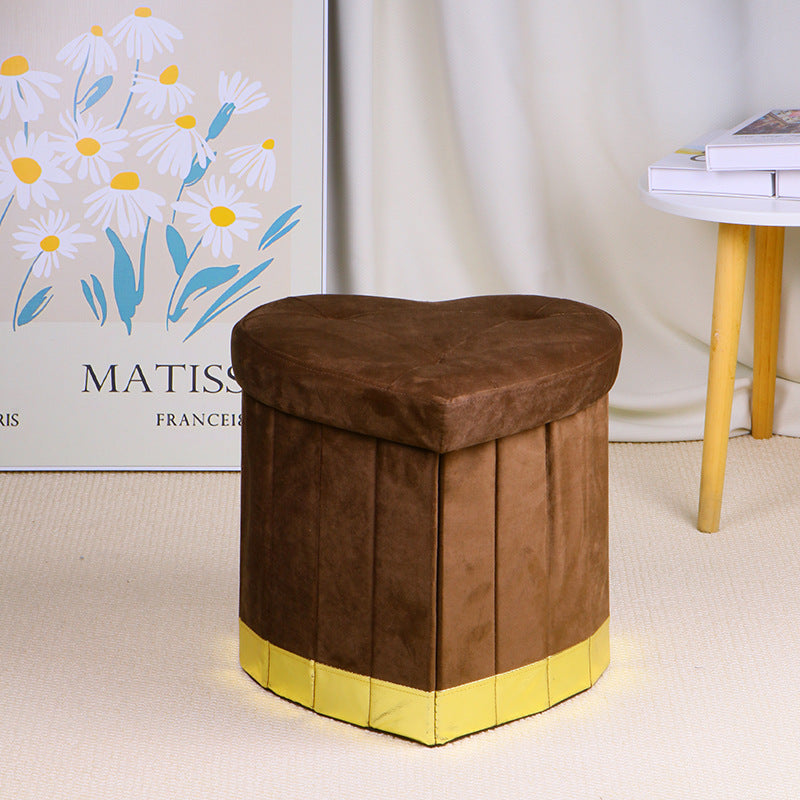 Stylish Heart-Shaped Storage Ottoman Stornfield