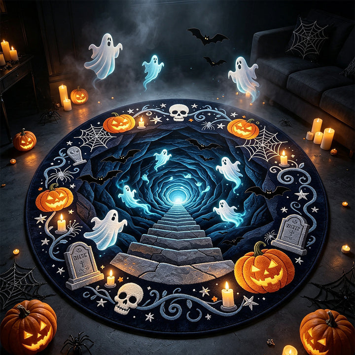 Spooky Themed Round Area Rug