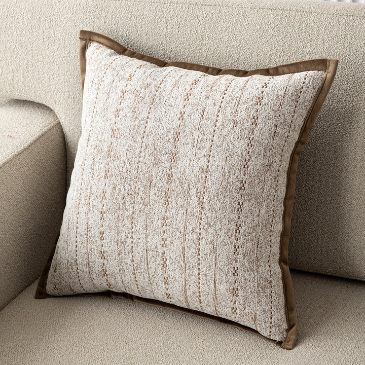Embroidered Flower Motif Decorative Pillow
