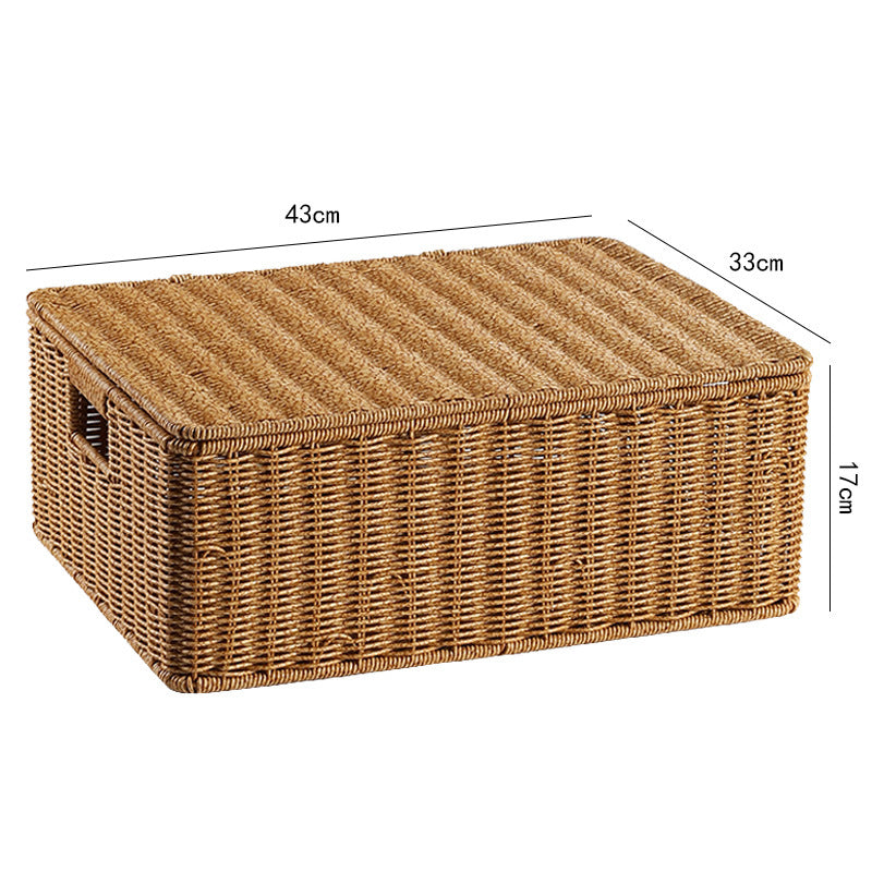 Handcrafted Rectangular Wicker Storage Box Stornfield