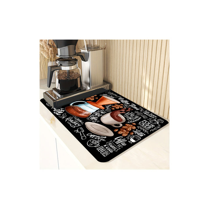 Coffee-Themed Kitchen Mat