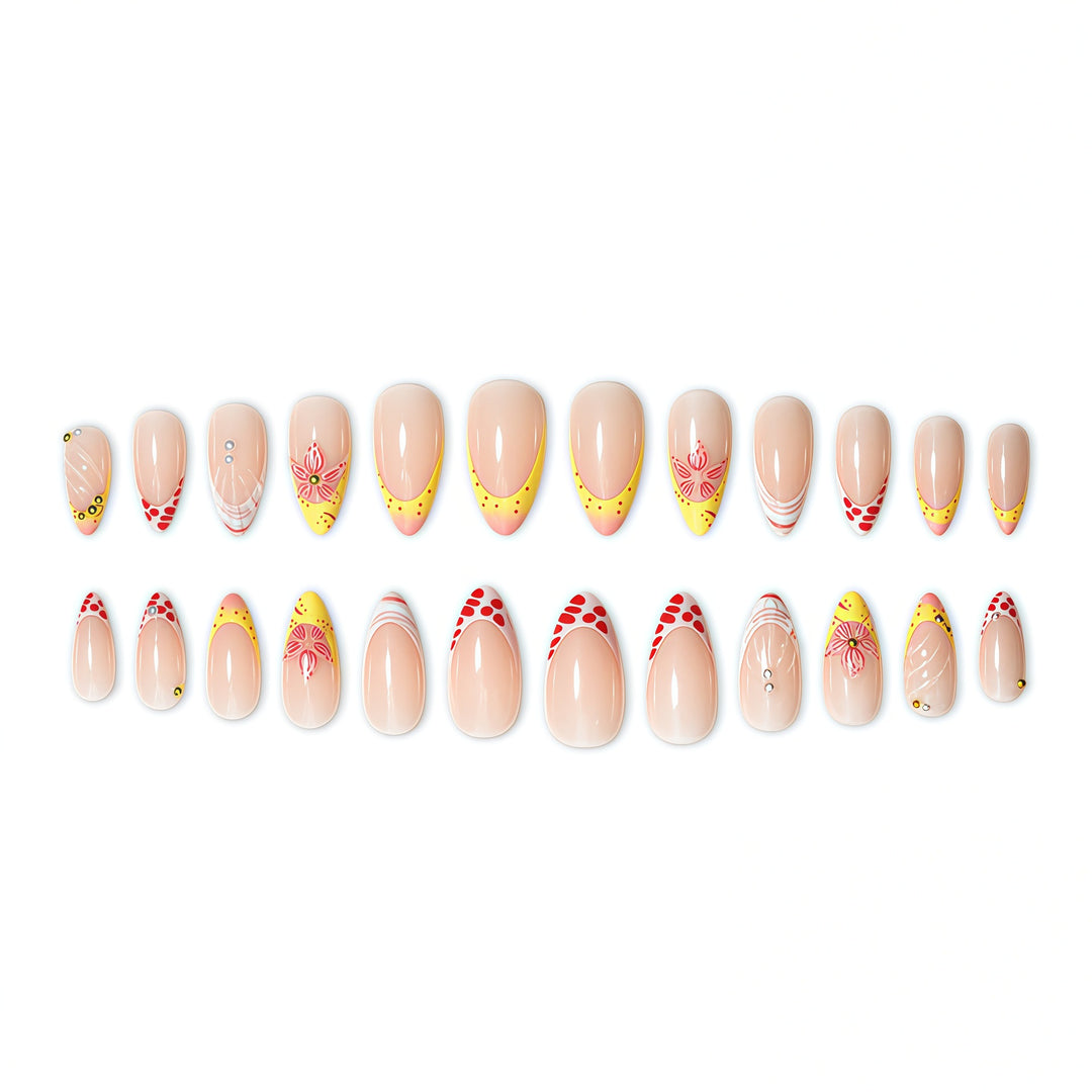 Floral-Embellished Press-On Nail Extensions Stornfield