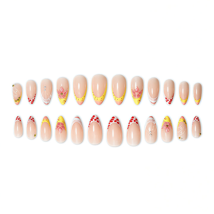 Floral-Embellished Press-On Nail Extensions Stornfield