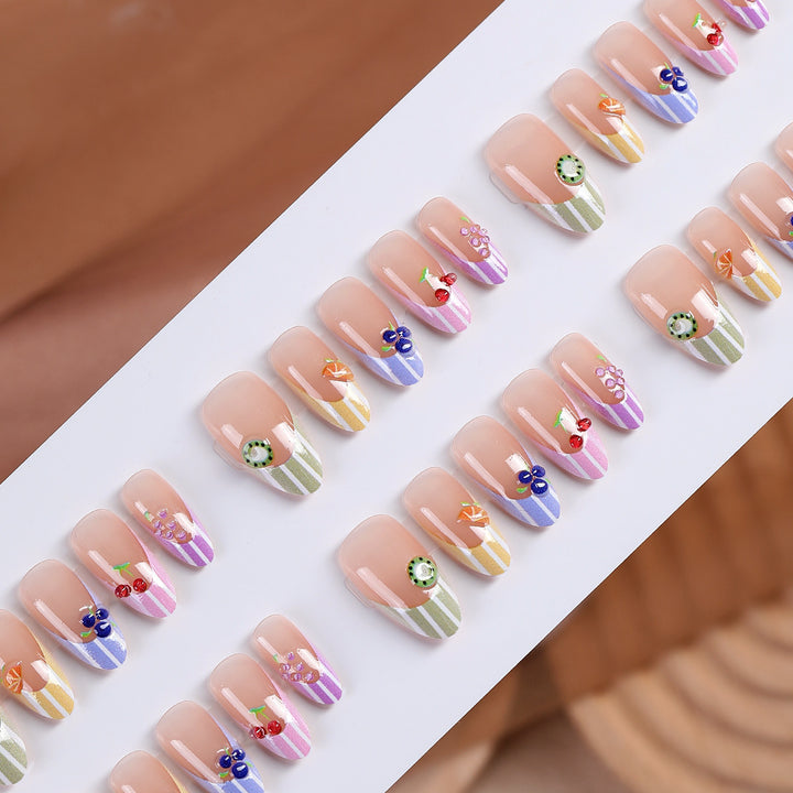 Creative Nail Art Set with Cheerful Fruit Designs Stornfield