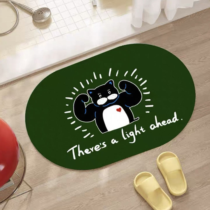 Fun Cartoon Cat-Themed Doormat