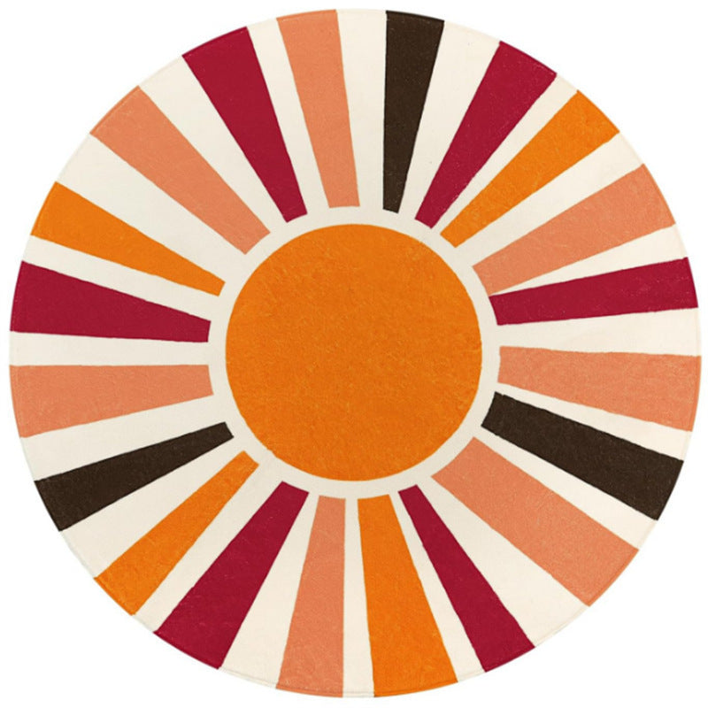 Playful Round Pool-Themed Rug
