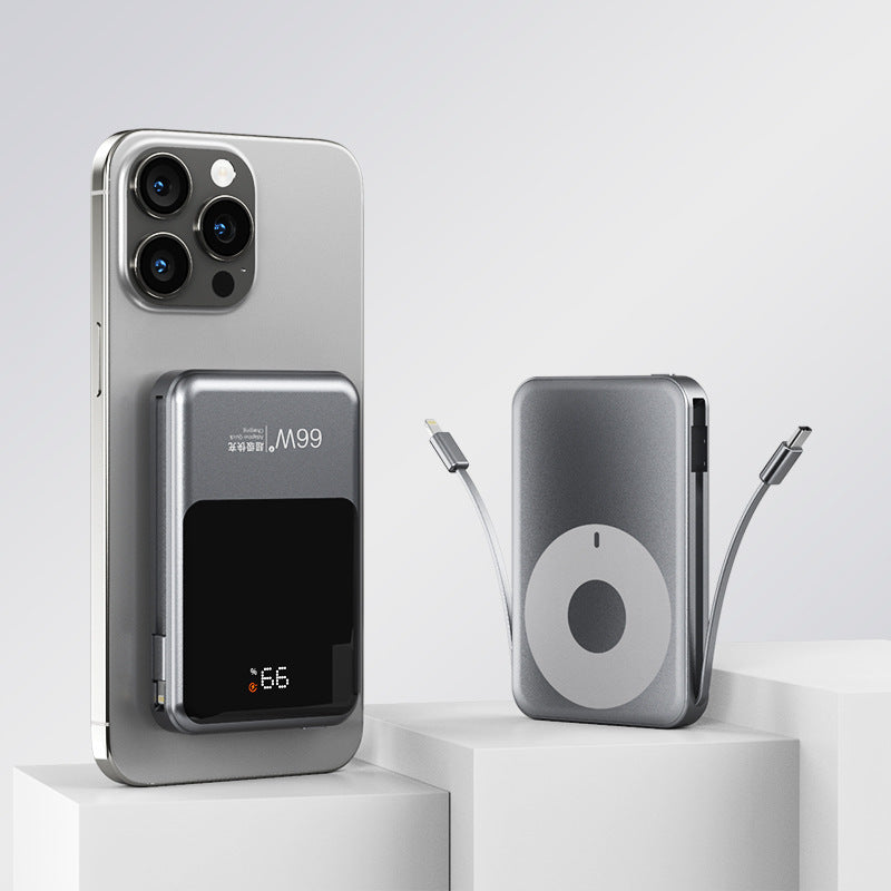 Magnetic Power Bank with Integrated Qi Charger Stornfield