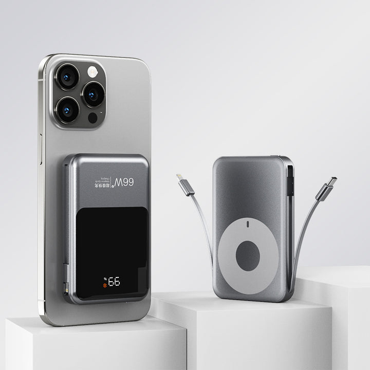 Magnetic Power Bank with Integrated Qi Charger Stornfield