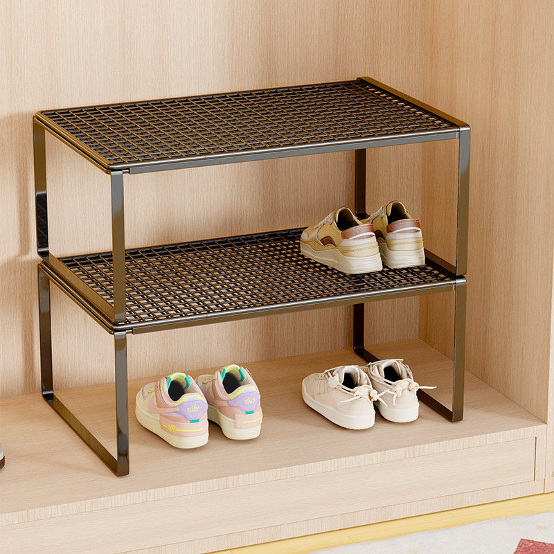 Adjustable Expandable Metal Shoe Shelf Organizer