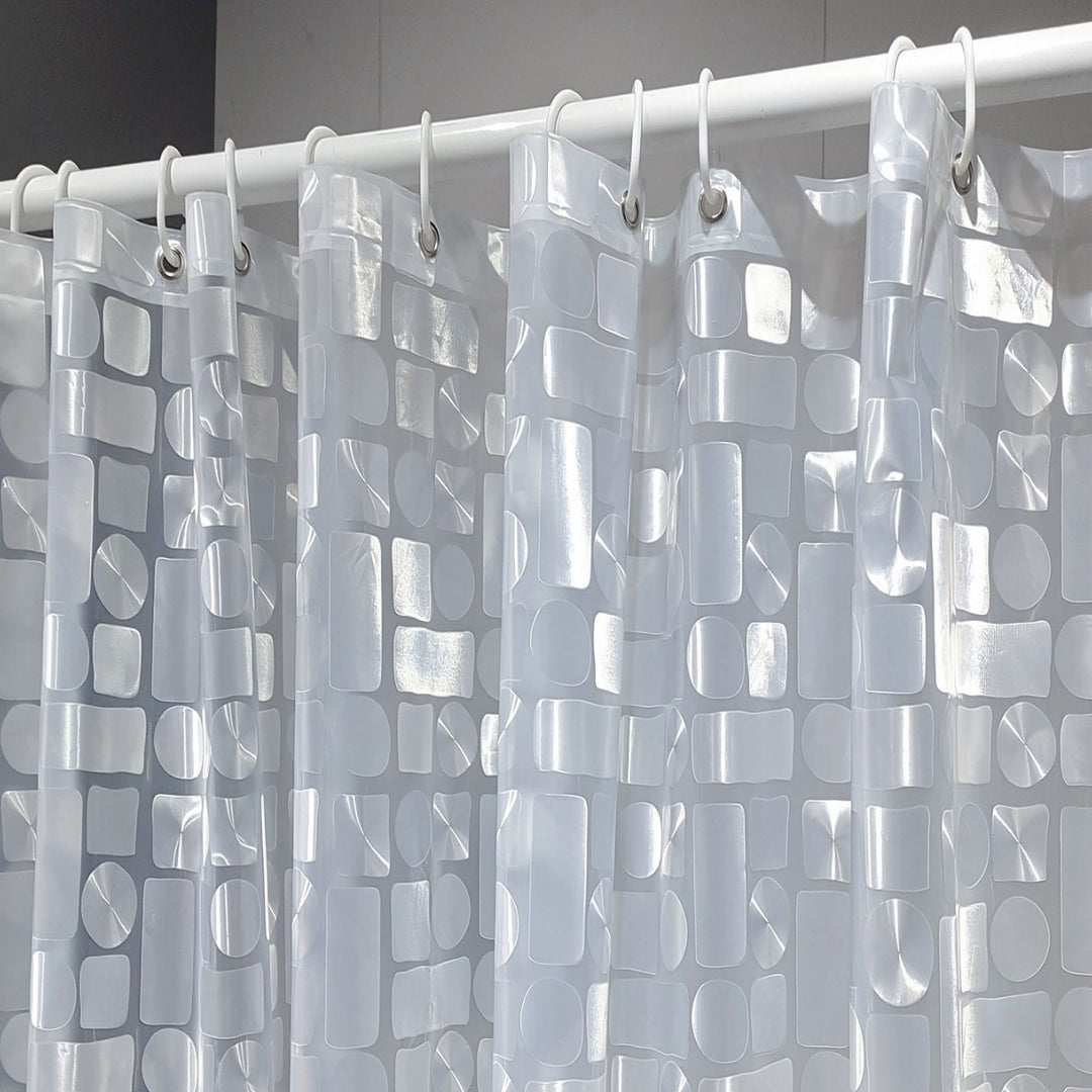 Contemporary Geometric Design Shower Curtain Stornfield