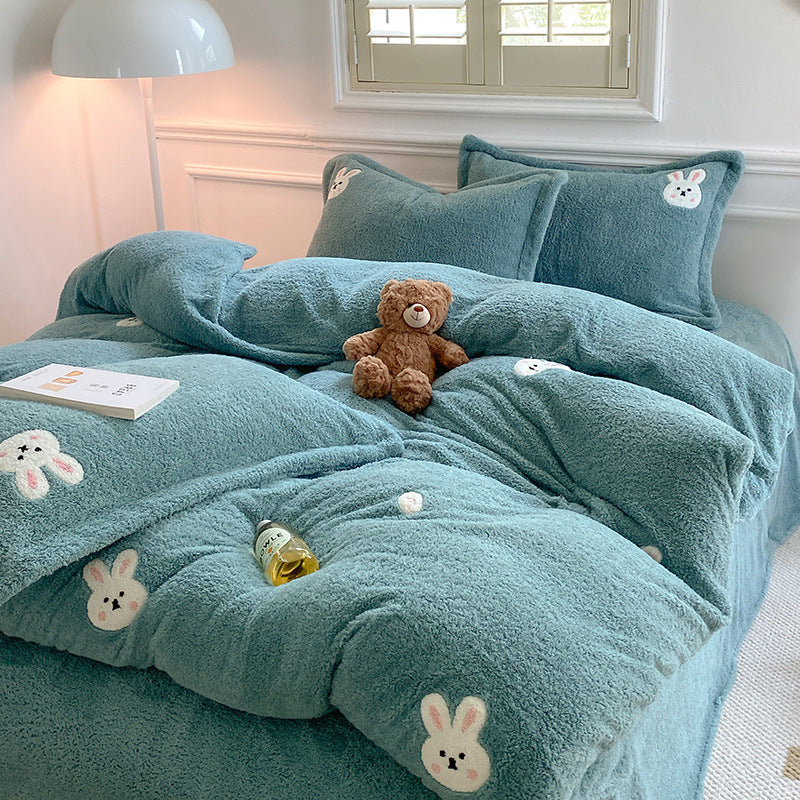 Plush Sherpa Comforter and Decorative Pillowcase Set