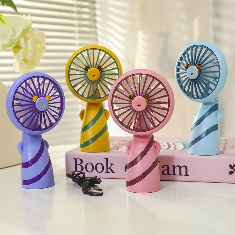 Women's Portable Mini Handheld Fan with USB Charging Function and Ergonomic Design Stornfield