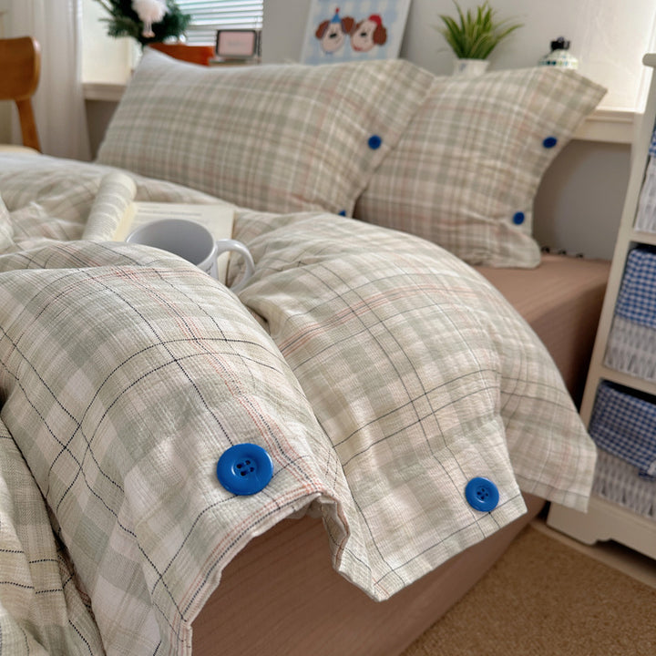 Cozy Plaid Duvet Cover Set