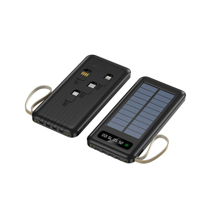portable solar power bank with multifunctional charging cable Stornfield